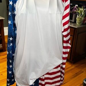 Patriotic Stars and Stripes Swim Coverup